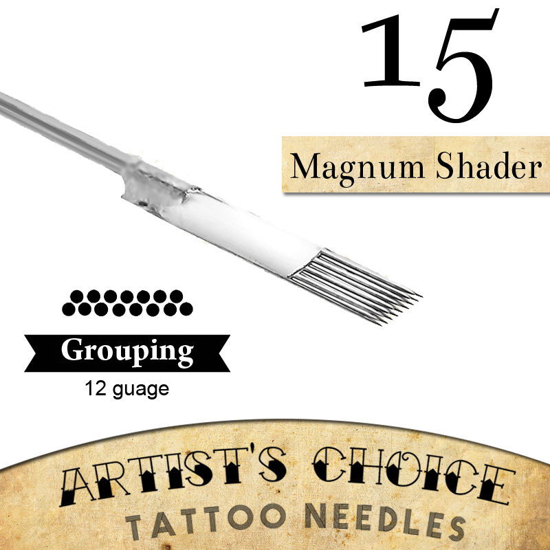6 Flat Shader Tattoo Needles Box of 50