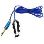 6 Foot SUPER SOFT SILICONE CLIP CORD Autoclaveable Gold Plated Phono Plug - Blue