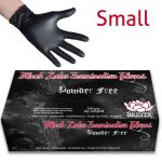 Black Latex Powder Free Examination Gloves - Small