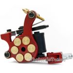 E-class Professional Red Bullet Revolver Tattoo Machine w/10 Wrap Coil