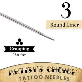 Artist's ChoiceTattoo Needles - 3 Round Liner 50 Pack
