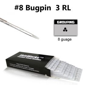 Tattoo Needles - #8 Bugpin 3 Round Liner 50 Pack
