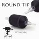 Atlas Tube™- 1.2" Inch Black Sterile Disposable Tattoo Grips with Clear Tip - 14 Round 15 Pack