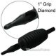 1" Inch Sterile Disposable Black Silicone Tattoo Grip - 11 Diamond 20 Pack