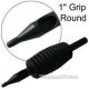 1" Inch Sterile Disposable Black Silicone Tattoo Grip - 14 Round 20 Pack