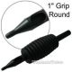 1" Inch Sterile Disposable Black Silicone Tattoo Grip - 3 Round 20 Pack