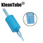 KleanTube® - Premium Tattoo Disposable Grips with Clear Tips - 11 Flat 20 Pack