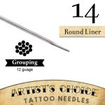 Artist's Choice Tattoo Needles - 14 Round Liner 50 Pack