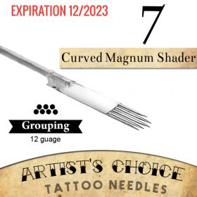 Artist's Choice Tattoo Needles - 7 Curved Magnum Needles 50 Pack